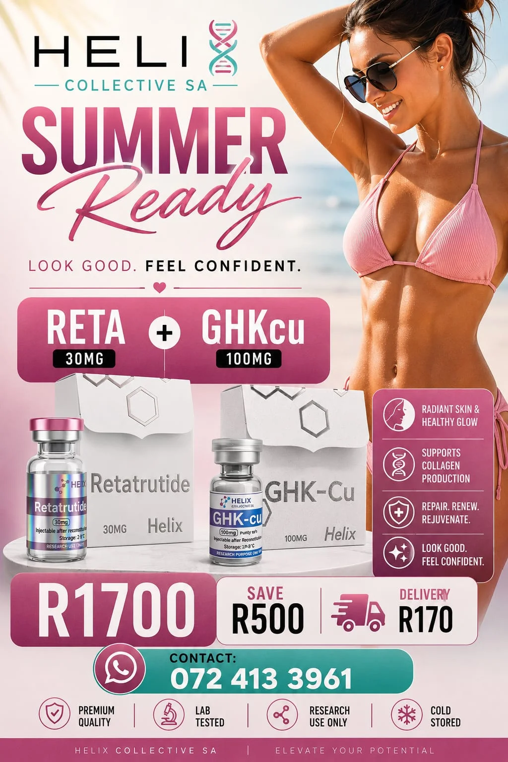 Retatrutide 30mg and GHK-Cu 100mg summer combo south africa